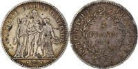France 5 Francs Monnaie, Hercule, Paris, Argent, Gadoury:745a -
