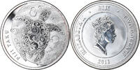 Fidji 2 Dollars Monnaie, Fiji, Elizabeth II, Hawksbill Turtle, 1 Oz -