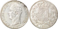 France 5 Francs Monnaie, Charles X, La Rochelle, Argent -