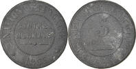 France 5 Centimes Monnaie, Nation Française, Contre-Monnaie, Zinc -