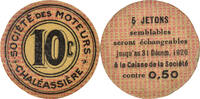 France 10 Centimes Monnaie, Société des Moteurs, Chaléassière, Saint-Etienne, 10 -