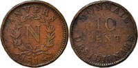 France 10 Centimes Monnaie, Anvers, Bronze, Gadoury:191d -