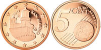 Saint Marin 5 Euro Cent San Marino, Proof, Copper Plated Steel, KM:442 -