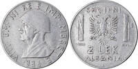 Albanie 2 Lek Monnaie, Albania, Vittorio Emanuele III, Rome, Stainless -