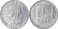 Albanie 2 Lek Monnaie, Albania, Vittorio Emanuele III, Rome, Stainless -