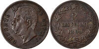 Italie 2 Centesimi Monnaie, Umberto I, Rome, Cuivre, KM:30 -