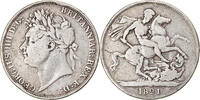 Grande-Bretagne Crown Monnaie, George IV, Londres, Argent, KM:680.1 -