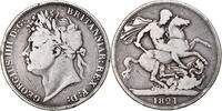 Grande-Bretagne Crown Monnaie, George IV, Londres, Argent, KM:680.1 -