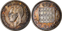 Monaco 100 Francs Monnaie, ESSAI, Argent, KM:E36 -