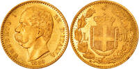 Italie 50 Lire Umberto I, Rome, Or, PCGS, KM:25 -