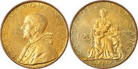 Vatican 20 Lire Monnaie, Cité du Vatican, Paul VI, Aluminum-Bronze, KM:80.1 -
