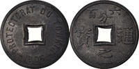 Tonkin 1/600 Piastre Monnaie, Zinc, KM:1 -