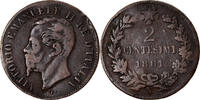 Italie 2 Centesimi Monnaie, Vittorio Emanuele II, Naples, Cuivre -