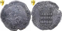 Monaco 3 Sols, Pezetta Honoré II, Billon, PCGS, Environmental -