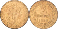 France 2 Centimes Monnaie, Dupuis, Paris, Bronze, Gadoury:107 -