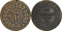 France Decime Monnaie, Louis XVIII, Strasbourg, Bronze -