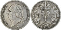 France 5 Francs Monnaie, Louis XVIII, Louis XVIII, Paris, Argent -