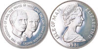 Île de Man Crown Monnaie, Isle of Man, Elizabeth II, Pobjoy Mint, Proof -