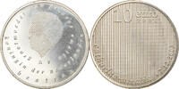 Pays-Bas 10 Euro Argent, KM:248 -