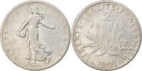 France 2 Francs Monnaie, Semeuse, Paris, Argent, Gadoury:532 -