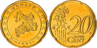 Monaco 20 Euro Cent Paris, Laiton, KM:171 -