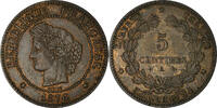 France 5 Centimes Monnaie, Cérès, Paris, Bronze, Gadoury:157a -