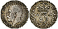 Grande-Bretagne 3 Pence Monnaie, George V, Argent, KM:813 -