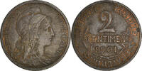 France 2 Centimes Monnaie, Dupuis, Paris, Bronze, Gadoury:107 -
