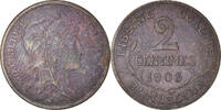 France 2 Centimes Monnaie, Dupuis, Paris, Bronze, Gadoury:107 -