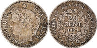 France 20 Centimes Monnaie, Cérès, Paris, Argent, Gadoury:303 -