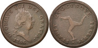 Île de Man Penny Monnaie, Isle of Man, Cuivre, KM:9.1 -