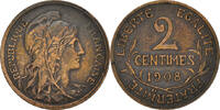 France 2 Centimes Monnaie, Dupuis, Paris, Bronze, Gadoury:107 -