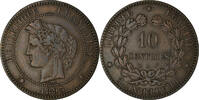 France 10 Centimes Monnaie, Cérès, Paris, Bronze, Gadoury:265a -