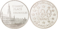 France 100 Francs-15 Euro Monnaie, Paris, Argent, KM:1142 -