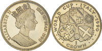 Île de Man Crown Monnaie, Isle of Man, Elizabeth II, Pobjoy Mint, World Cup - -