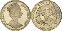 Île de Man Crown Monnaie, Isle of Man, Elizabeth II, Pobjoy Mint, BE, Argent -
