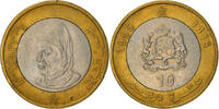 Maroc 10 Dirhams Monnaie, al-Hassan II, Paris, Bi-Metallic, KM:92 -