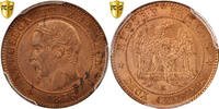 France 2 Centimes Napoléon III, Bordeaux, Bronze, PCGS -