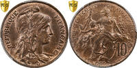 France 10 Centimes Daniel-Dupuis, Paris, Bronze, PCGS -