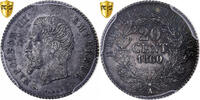 France 20 Centimes Napoléon III, Paris, Argent, PCGS, Gadoury:305 -