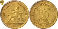France 50 Centimes Monnaie, Chambre de commerce, Paris, PCGS, MS65 -