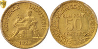 France 50 Centimes Monnaie, Chambre de commerce, Paris, PCGS, MS64 -