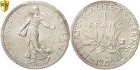 France 1 Franc Semeuse, Paris, Argent, PCGS, Gadoury:467, KM:844.1 -