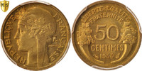 France 50 Centimes Monnaie, Morlon, Paris, PCGS, MS65 -