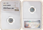 États-Unis 3 Cents Philadelphie, Cameo, Argent, NGC -