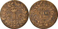 France Decime Monnaie, Louis XVIII, Strasbourg, Bronze -