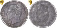 France 20 Centimes Napoléon III, Paris, Epreuve Uniface d'avers, Silver -