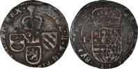 Pays-Bas espagnols Liard, 12 Mites Monnaie, BRABANT, Charles II -