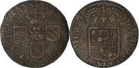 Pays-Bas espagnols Liard, 12 Mites Monnaie, Flandre, Charles II, Bruges -