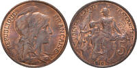 France 5 Centimes Monnaie, Dupuis, Paris, Bronze, Gadoury:165 -